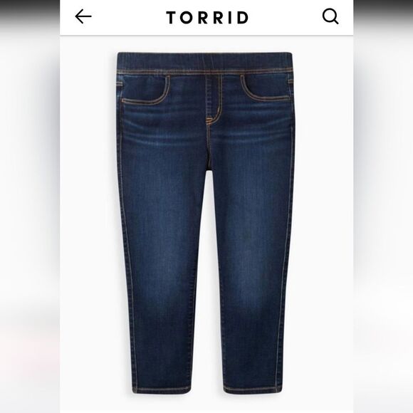 Torrid 2 Crop Lean Jean Skinny Super Soft High Rise Jean - New - Picture 4 of 6